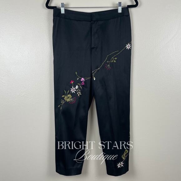 Rare Embroidered Cropped Pants ALT ASO Rachel Green Friends & Monica ALT - Picture 4 of 7